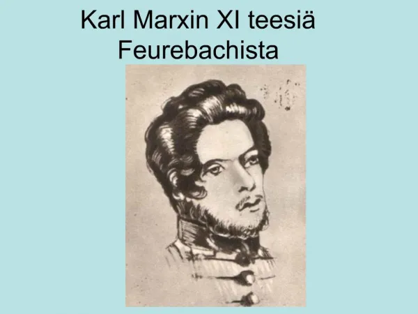 Karl Marxin XI teesi Feurebachista
