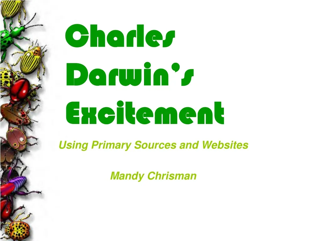 charles darwin s excitement