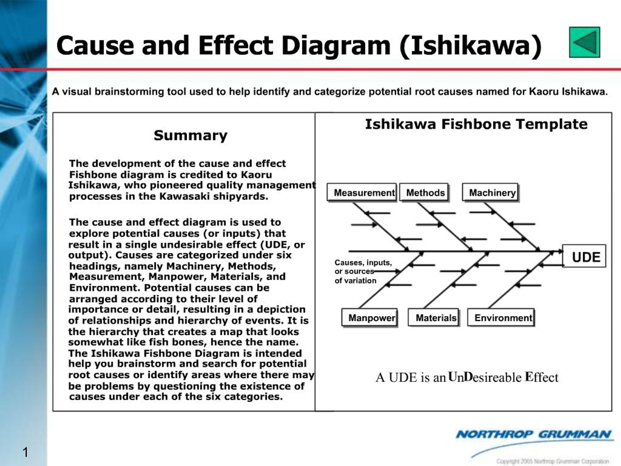 PPT - Cause and Effect Diagram Ishikawa PowerPoint Presentation, free ...