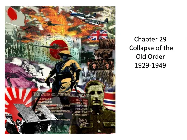 Chapter 29 Collapse of the Old Order 1929-1949