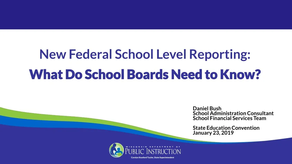 new federal school level reporting what do school