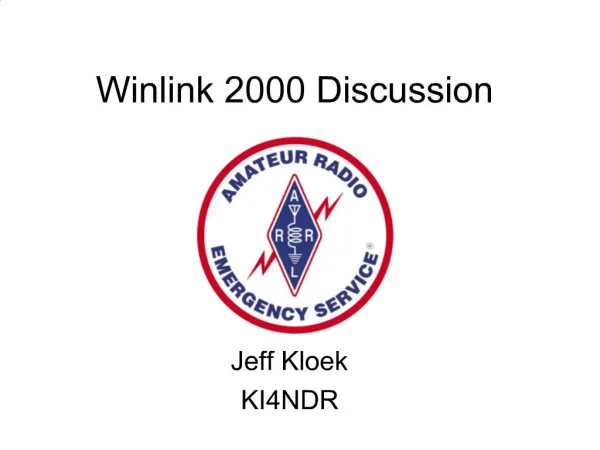 Winlink 2000 Discussion