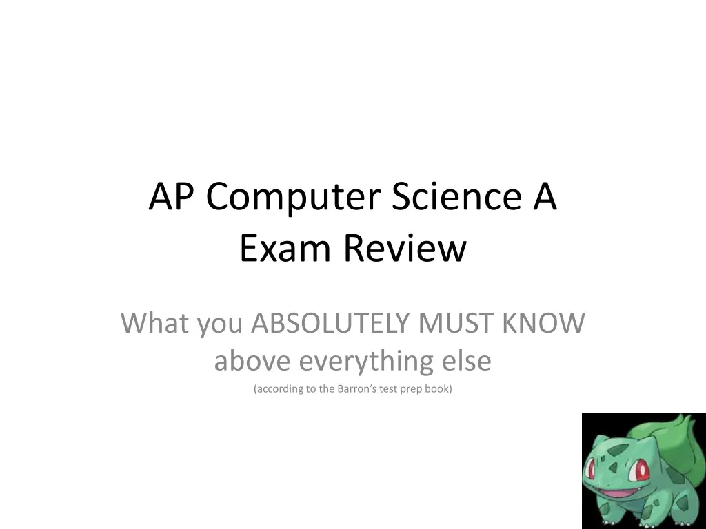 ap computer science a exam review