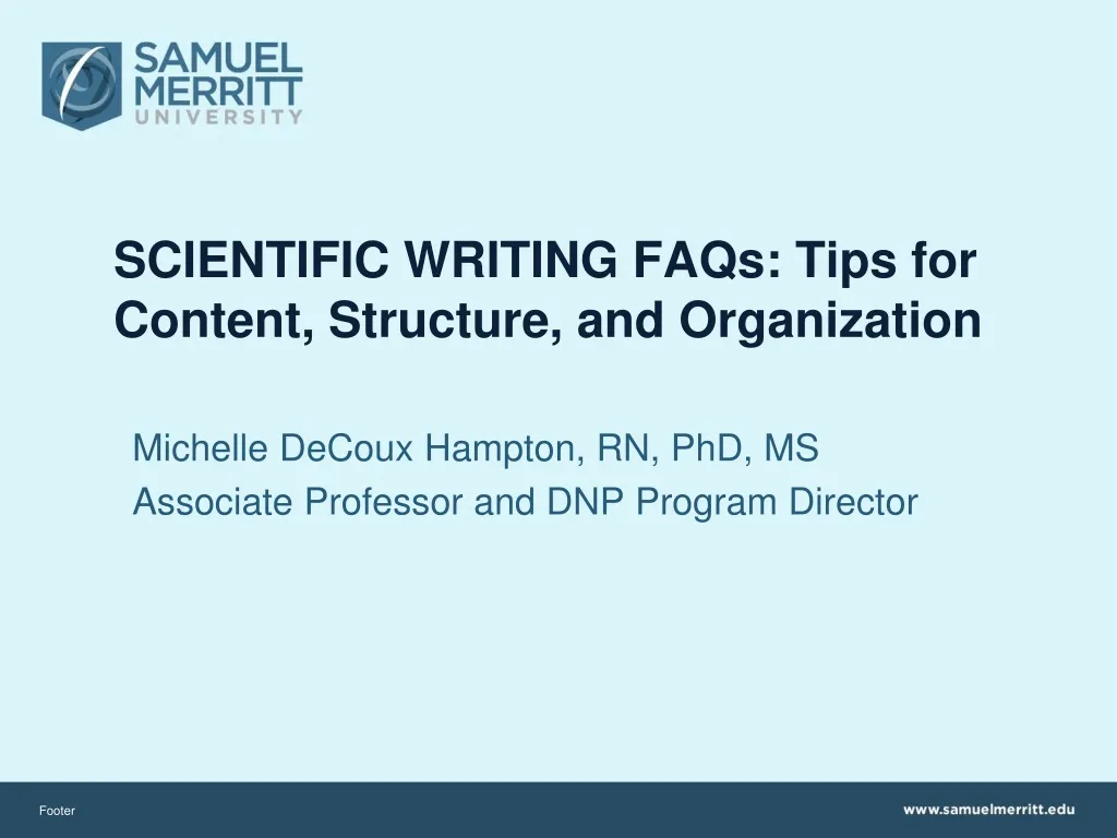scientific writing faqs tips for content structure and organization
