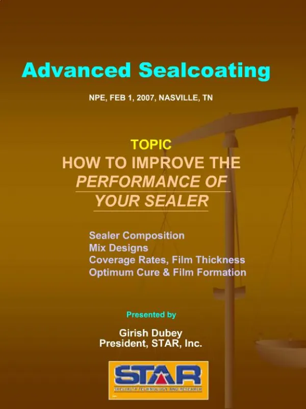 Advanced Sealcoating