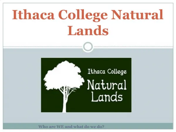 Ithaca College Natural Lands