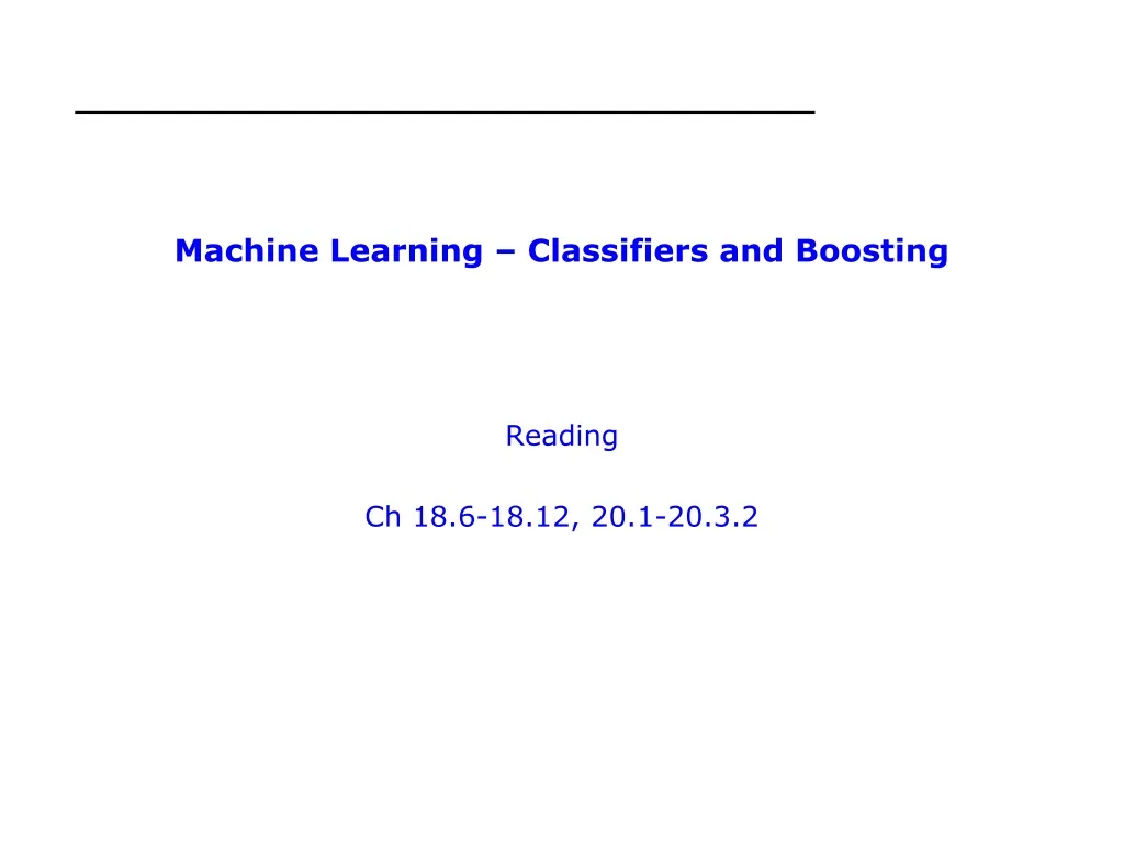 machine learning classifiers and boosting
