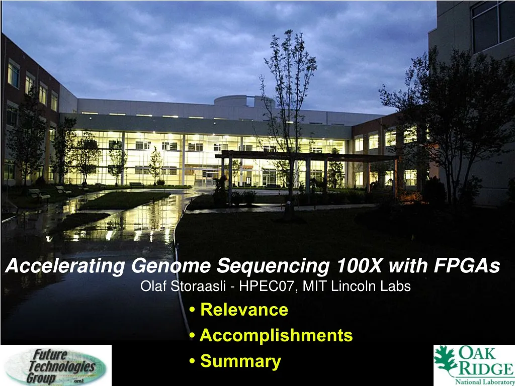 accelerating genome sequencing 100x with fpgas
