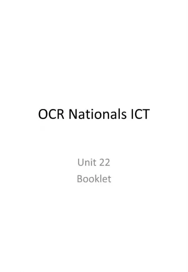 OCR Nationals ICT
