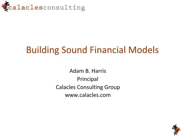 Building Sound Financial Models