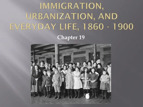 Immigration, Urbanization, and Everyday Life, 1860 - 1900