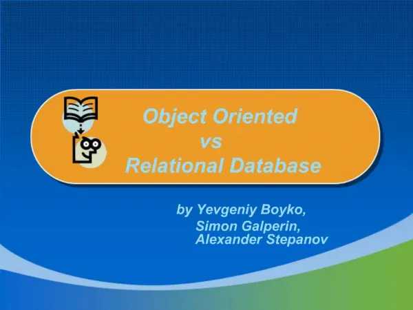 Object Oriented vs Relational Database