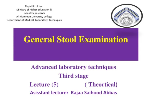 Ppt Urine And Stool Examination Powerpoint Presentation Free Download Id4831068 4372