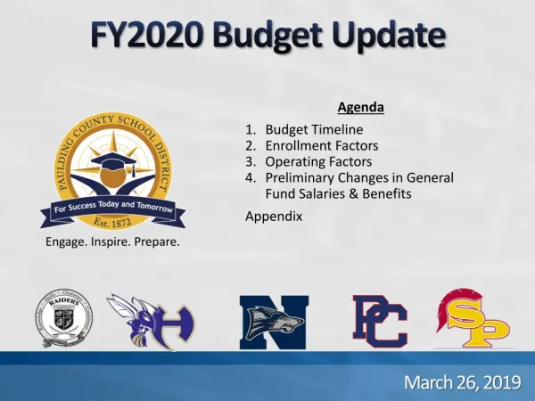 FY2020 Budget Update
