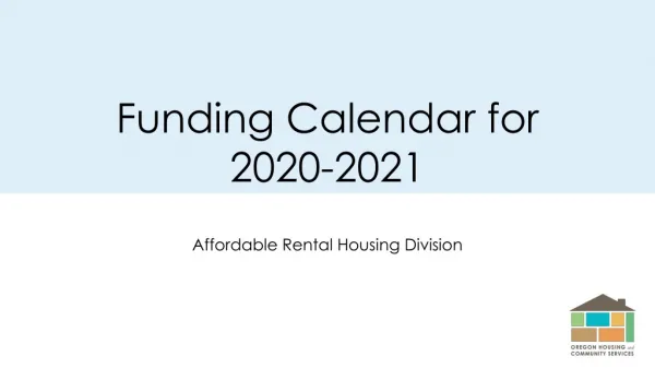 Funding Calendar for 2020-2021
