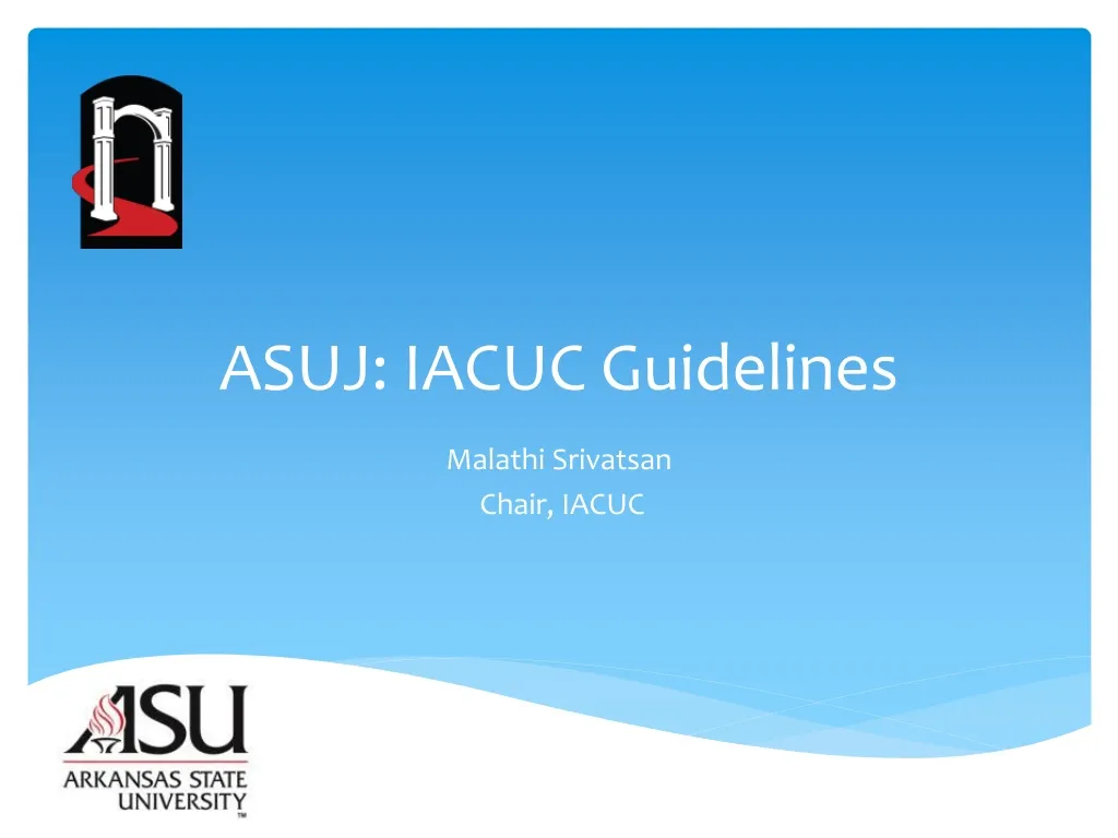 asuj iacuc guidelines