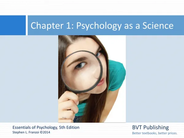 Chapter 1: Psychology as a Science