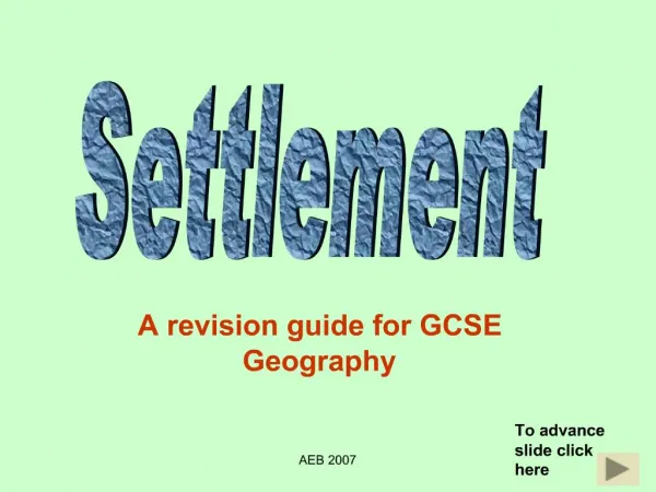 A revision guide for GCSE Geography