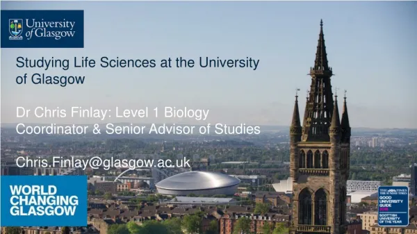 Studying Life Sciences at the University of Glasgow