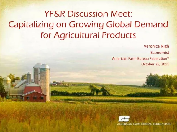 YFR Discussion Meet: Capitalizing on Growing Global Demand for Agricultural Products