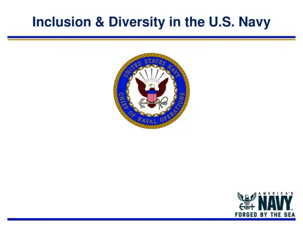 Inclusion &amp; Diversity in the U.S. Navy