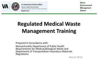 Regulated Medical Waste Management Training - slide 1