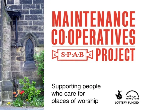 Supporting people who care for places of worship