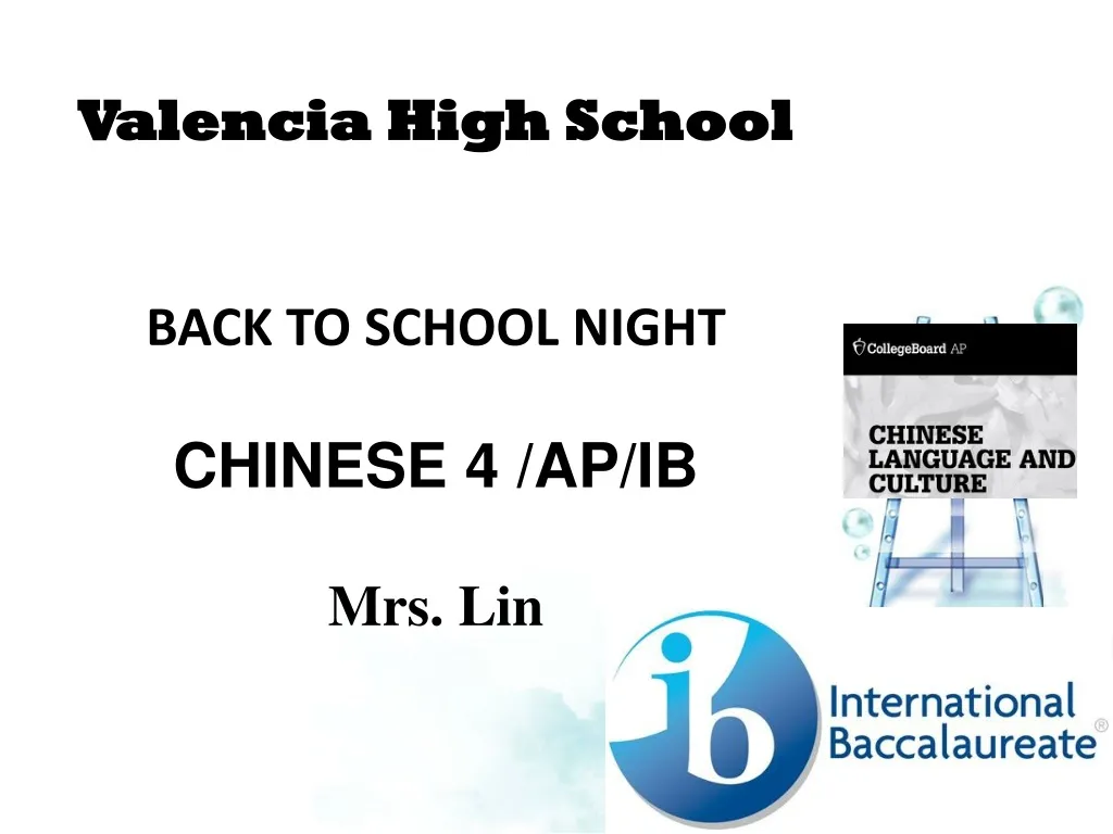 valencia high school back to school night chinese