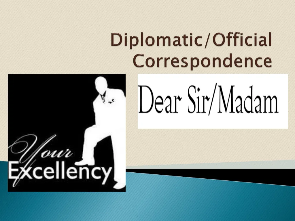 diplomatic official correspondence