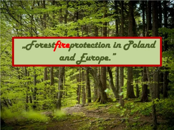  „Forest fire protection in Poland and Europe.”