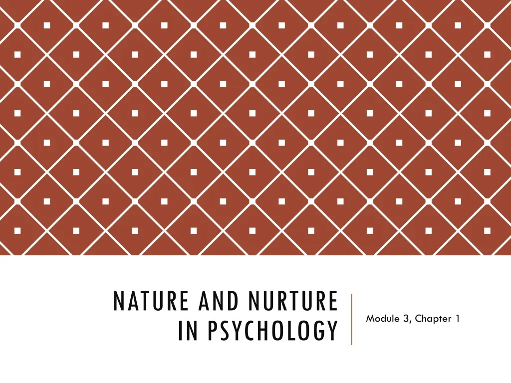 nature and nurture in psychology