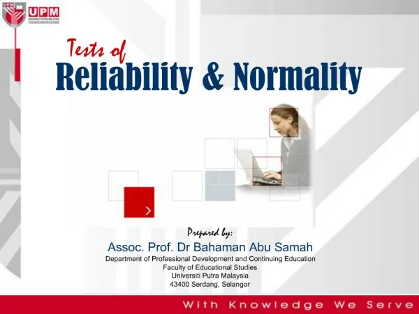 Reliability Normality
