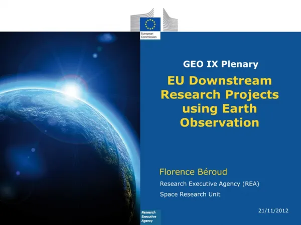 EU Downstream Research Projects using Earth Observation
