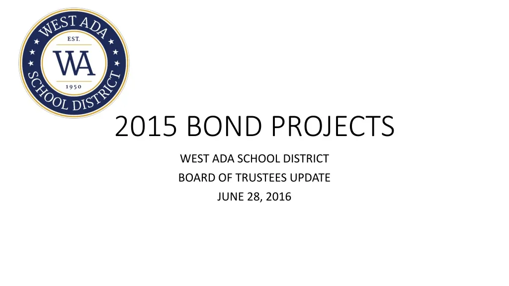 2015 bond projects