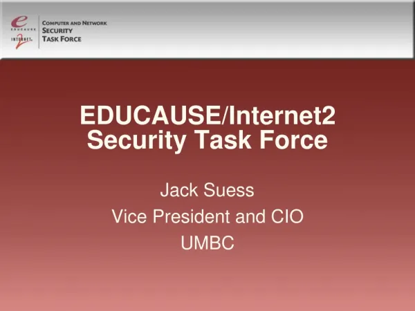 EDUCAUSE/Internet2 Security Task Force