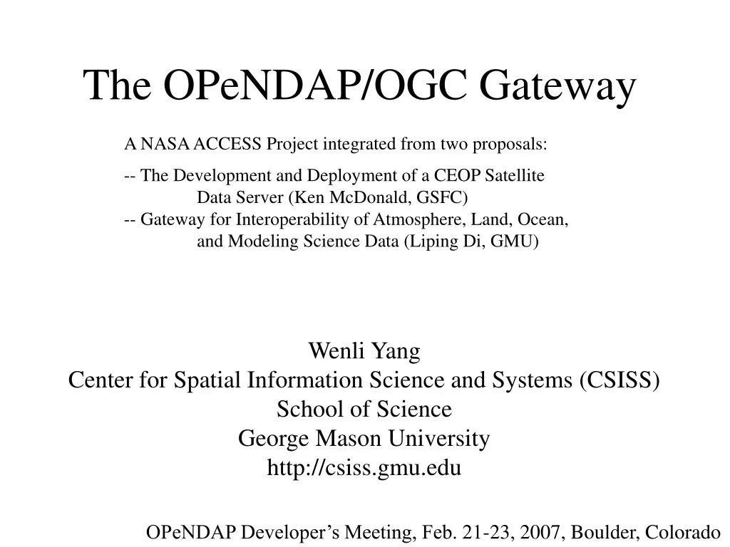 the opendap ogc gateway