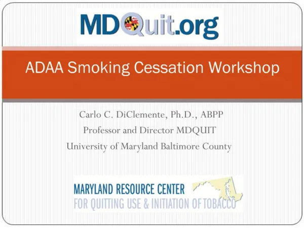 ADAA Smoking Cessation Workshop