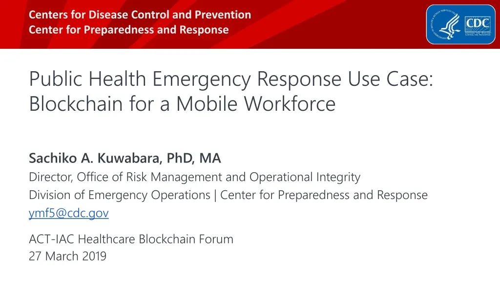public health emergency response use case blockchain for a mobile workforce