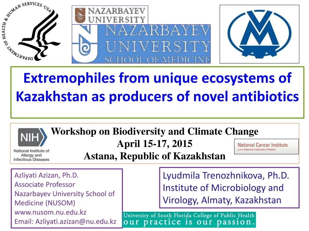 extremophiles from unique ecosystems of kazakhstan as producers of novel antibiotics