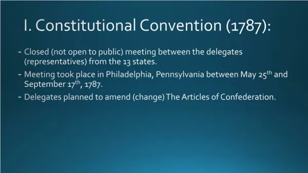 I. Constitutional Convention (1787 ):