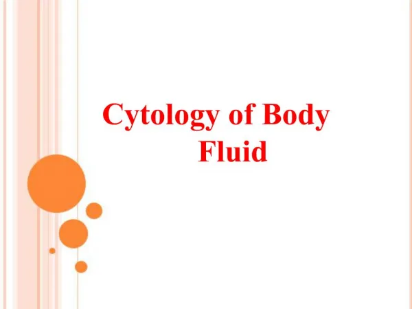 Cytology of Body Fluid