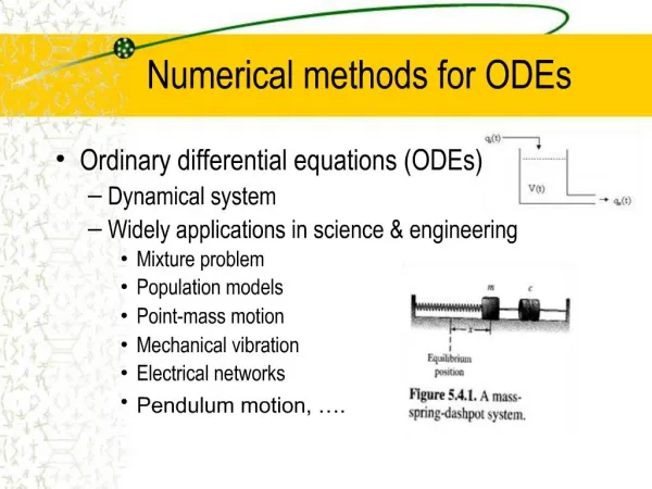 Numerical methods for ODEs