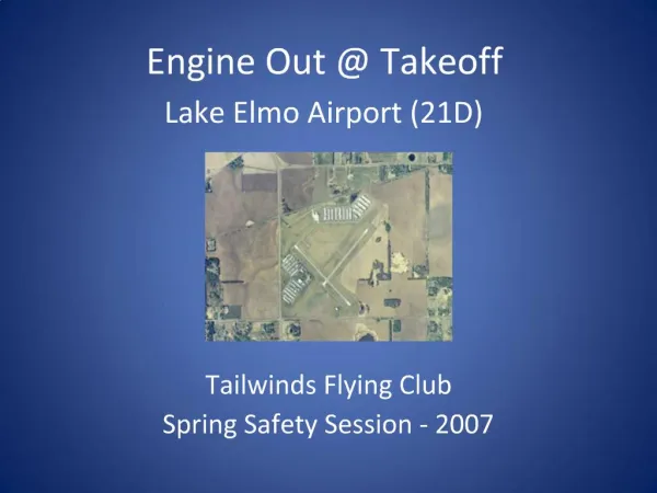 Tailwinds Flying Club Spring Safety Session - 2007
