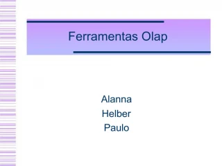Ferramentas Olap - slide 1