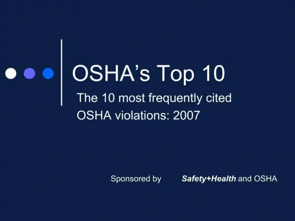 OSHA s Top 10