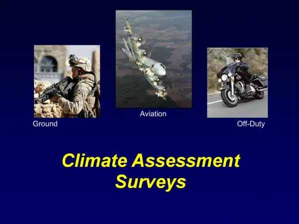 Climate Assessment Surveys