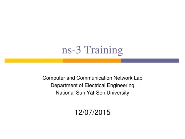 ns-3 Training
