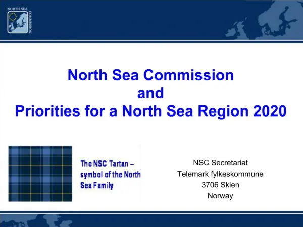 North Sea Commission and Priorities for a North Sea Region 2020