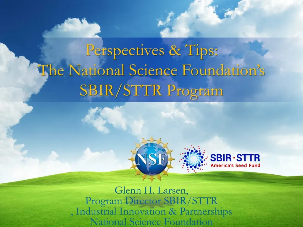 perspectives tips the national science foundation s sbir sttr program