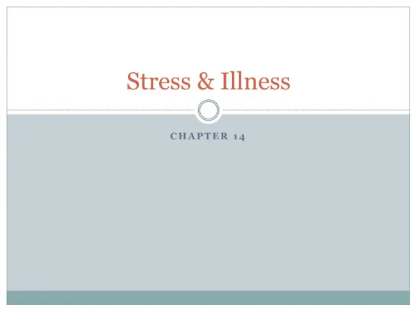 Stress &amp; Illness